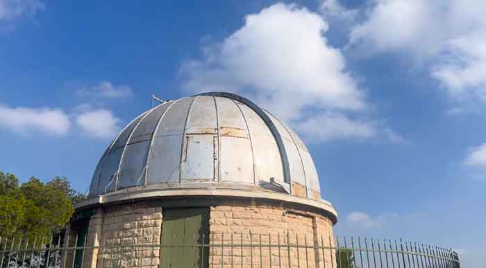Observatory dome under blue sky